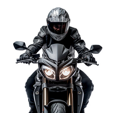 front view, biker in PNG