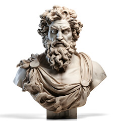 greek god bust statue in png