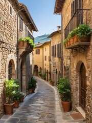 Pitoreskes Dorf in der Toscana
