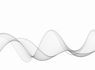 Abstract smooth gray wavy wave background. Movement curve flow of wavy lines.