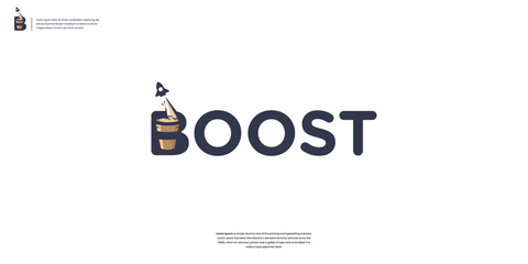Boost Logo Design Template Vector