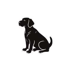 Fototapeta premium labrador dog vector silhouette