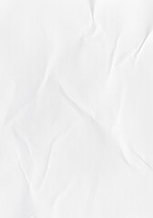 White Crumpled Paper Background