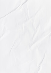 White Crumpled Paper Background