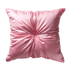 pink pillow png. pink cushion png. pillow top view. cushion flat lay isolated. silk satin pillow png