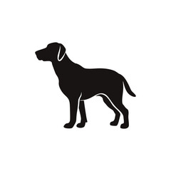 Fototapeta premium labrador dog vector silhouette