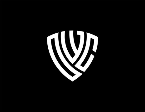 OWC creative letter shield logo design vector icon illustration
