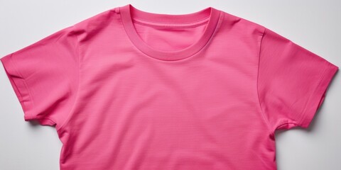 Pink shirt close-up on a white surface. Versatile image suitable for fashion, clothing, or lifestyle themes