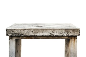 A simple white concrete table on a clean background. Perfect for interior design or furniture concepts