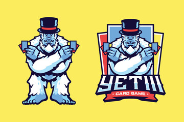Yeti card game mascot character design