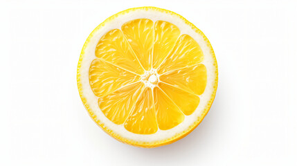 Slice of fresh ripe lemon