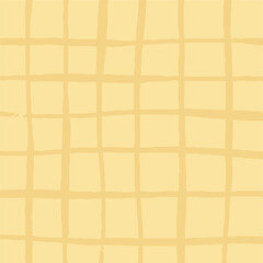 Vector hand drawn cute checkered pattern. Plaid geometrical simple texture. Crossing lines. Abstract cute delicate pattern ideal for fabric, textile, wallpaper