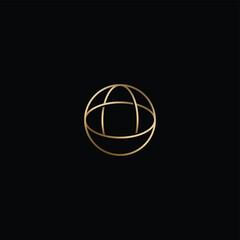 Fototapeta premium Abstract Letter A Globe Logo