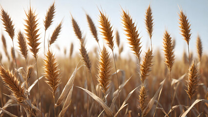 Fototapeta premium Golden wheat field in summer