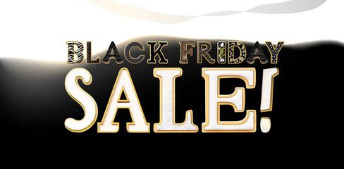 Black Friday sale. Phrase written with a whimsical font consist of a letter in a various fusion style - 730059895