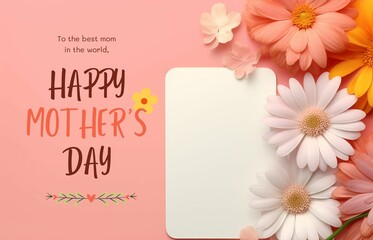 Happy Mother's day event poster background 