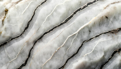 Fototapeta premium Oryginalna tekstura z kamienia naturalnego howlit, biało czarna, dekoracja płytka generative ai