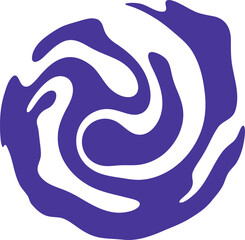 Fluid pattern illustration. Liquify abstract hand drawing design element