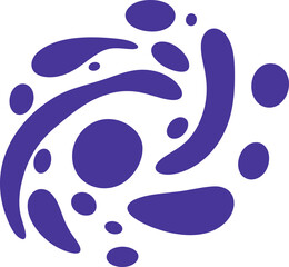 Fluid pattern illustration. Liquify abstract hand drawing design element