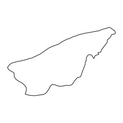Tunis Governorate map, administrative division of Tunisia. Vector illustration.