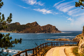 Paisaje en las Islas Cíes, Galicia.