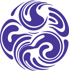 Fluid pattern illustration. Liquify abstract hand drawing design element