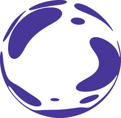 Fluid pattern illustration. Liquify abstract hand drawing design element