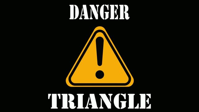 Warning danger sign, danger triangle, danger warning triangle, indicates danger.