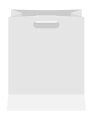 white paper shopping bag stock vector illustration