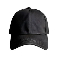 Plain Black Baseball Cap Cutout clipart Isolated on White and transparent background
