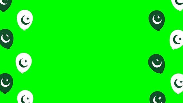 4k Animation of Pakistan day background with negative space area. 23rd of march pakistan national day celebration.