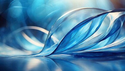  a glass abstract blue background, where translucent hues intertwine in a mesmerizing dance, abstract background with waves, abstract blue background