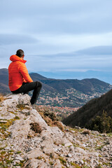 Naklejka premium Amalfi Coast, traveling in Italy, landscapes and nature.