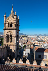 Palermo cathedral in Sicily Italy overlooking the city's picturesque landscape