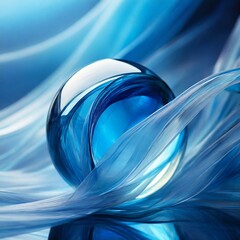 abstract blue background, The delicate interplay of light and color, a glass abstract blue background, where translucent hues intertwine in a mesmerizing dance. 