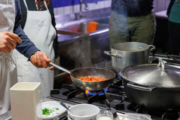 Pasta making, food in Italy, Amalfi Coast region, traveling.