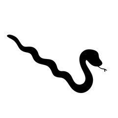 silhouette of a black snake, Chinese New Year of the Chinese zodiac snake