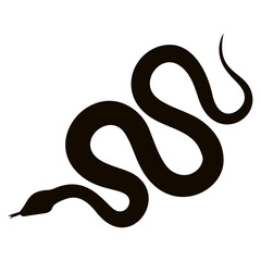 silhouette of a black snake, Chinese New Year of the Chinese zodiac snake