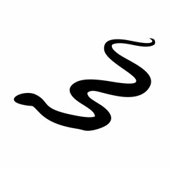 silhouette of a black snake, Chinese New Year of the Chinese zodiac snake