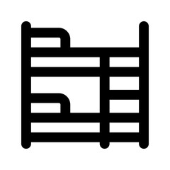 bunk bed line icon