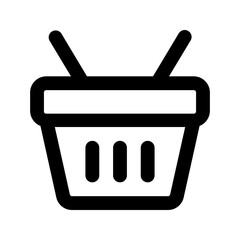 shopping basket line icon