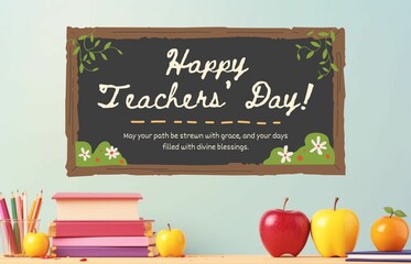 Happy Teacher's day celebration background and banner design