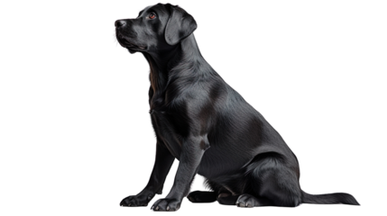 black labrador isolated on white, Labrador Retriever full body