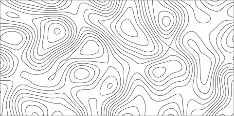 Contour map background. Geography scheme and terrain. Topography grid map. Stylized topographic contour map. Geographic line mountain relief. Abstract lines or wavy backdrop background.