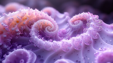 Mysterious and Ethereal Tentacles with Bubbles Underwater