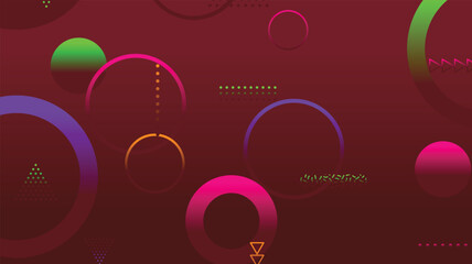 Abstract minimal gradient geometric circle background