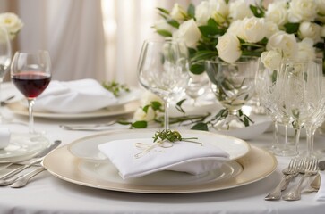 Fototapeta premium Dining Elegance: A Visual Symphony of Gourmet Experiences, Dinner