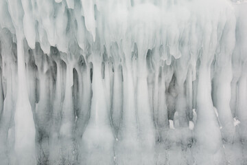 Frozen Icicles Of Ice In Nature