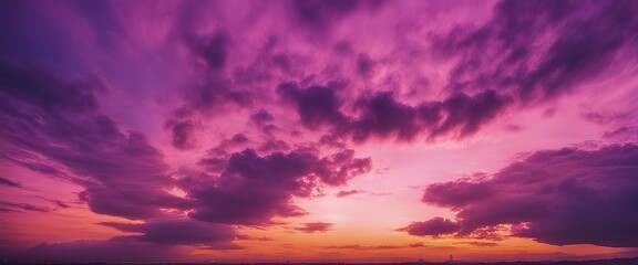 Fototapeta na wymiar purple sunset sky with clouds background