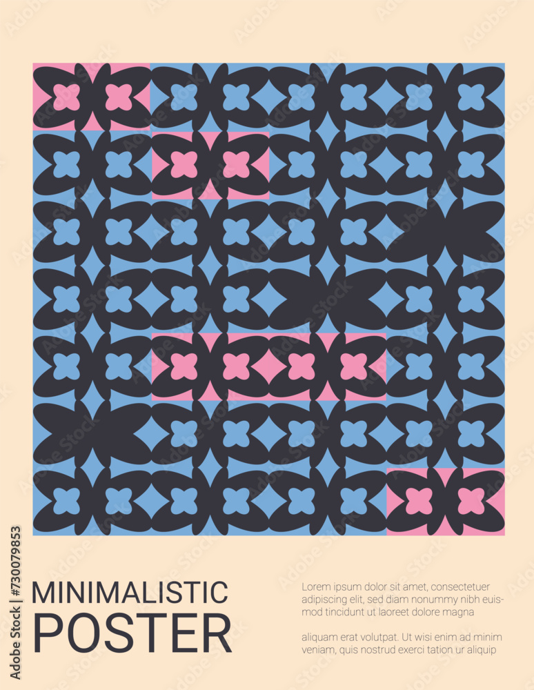 Poster retro banner template. poster minimalistic cover. vector background with retro design elements.